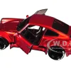 RWB Body Kit Red Metallic with Black Stripes "Pink Slips" Series 1/18 Diecast Model Car by Jada