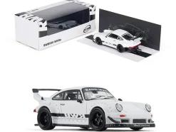 RWB 930 Matt White with Black Stripes 1/64 Diecast Model Car by Model Model