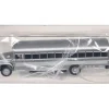 School Bus Silver Metallic 1/87 (HO) Plastic Model by Promotex