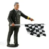 1950-1970's Director of the Course Standing with Checker Flag Figurine for 1/18 Le Mans Miniatures FLM180022