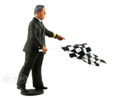 1950-1970's Director of the Course Standing with Checker Flag Figurine for 1/18 Le Mans Miniatures FLM180022