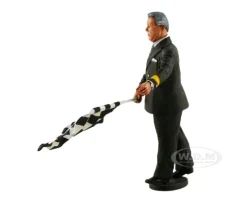1950-1970's Director of the Course Standing with Checker Flag Figurine for 1/18 Le Mans Miniatures FLM180022