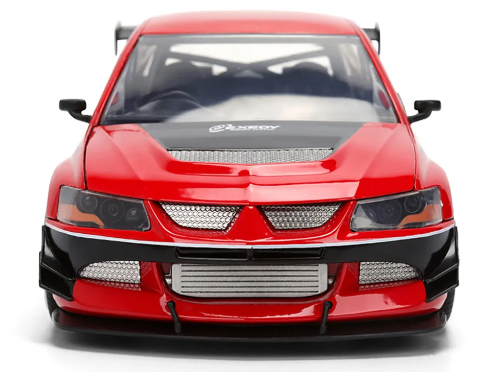 Sean's Mitsubishi Lancer Evolution IX RHD (Right Hand Drive) Red with Graphics "The Fast and the Furious: Tokyo Drift" (2006) Movie "Fast & Furious 25 Years" Series 1/24 Diecast Model Car by Jada