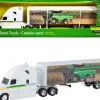 Semi Truck with Trailer "John Deere" White with Green Stripes "Replica Play" 1/64 Diecast Model by ERTL TOMY