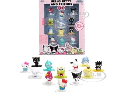 Set of 12 Diecast Figures "Hello Kitty and Friends" Franchise "Nano Metalfigs" Series Diecast models by Jada