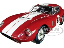 1965 Shelby Cobra Daytona Coupe #98 Red White Stripes 1/18 Diecast Model Car Shelby Collectibles SC131