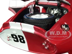 1965 Shelby Cobra Daytona Coupe #98 Red White Stripes 1/18 Diecast Model Car Shelby Collectibles SC131