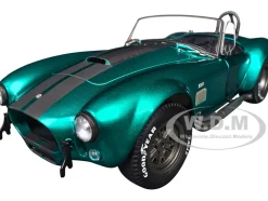 Shelby Cobra 427 MKII Teal Metallic with Gray Stripes "Pink Slips" Series 1/18 Diecast Model Car by Jada