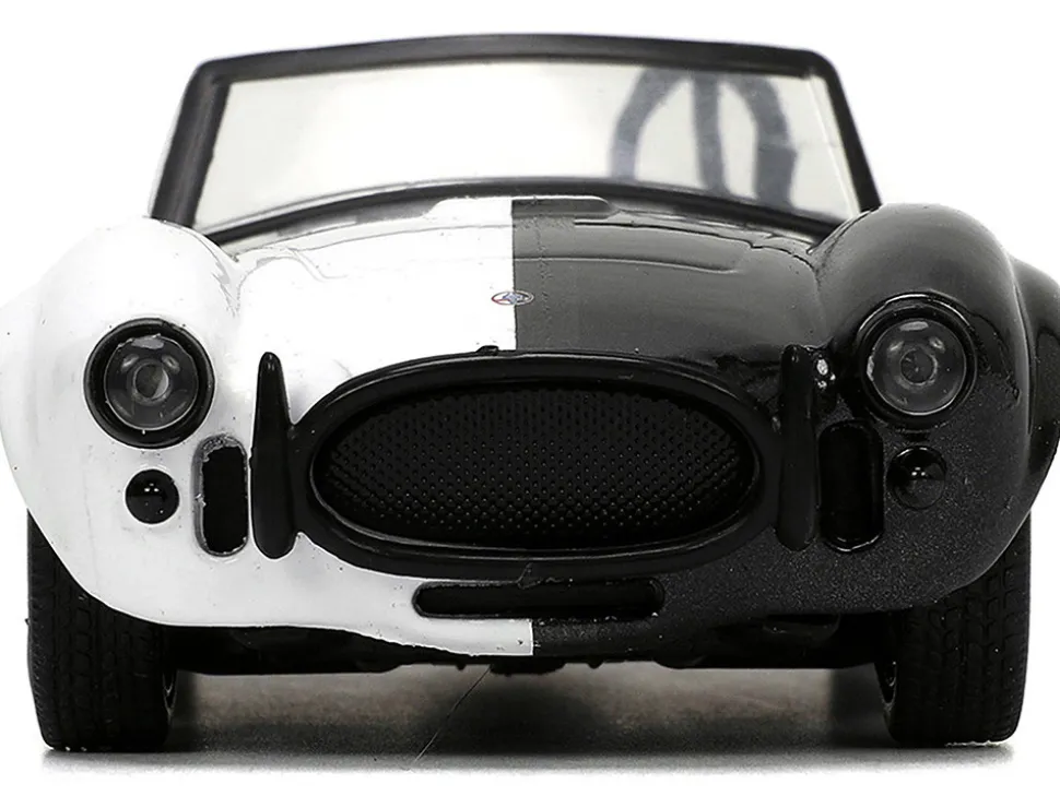 1965 Shelby Cobra 427 S/C #2 Black Metallic White Harvey Two-Face Diecast Figure Batman Hollywood Rides Series 1/32 Diecast Model Car Jada 33091