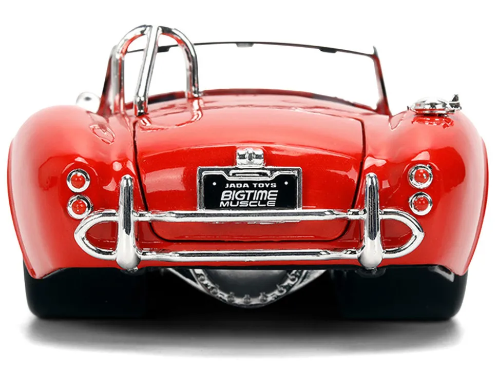 1965 Shelby Cobra 427 S/C #67 Red with Yellow Stripe "Bigtime Muscle" Series 1/24 Diecast Model Car by Jada
