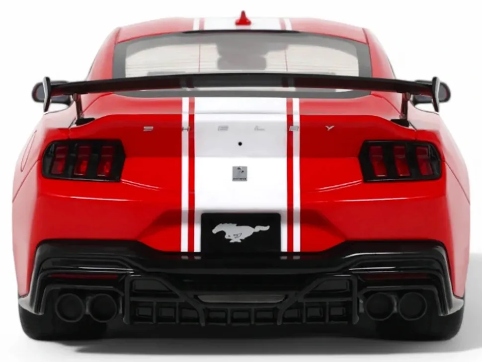 2025 Shelby Mustang Supersnake Race Red with White Stripes 1/18 Model Car by GT Spirit