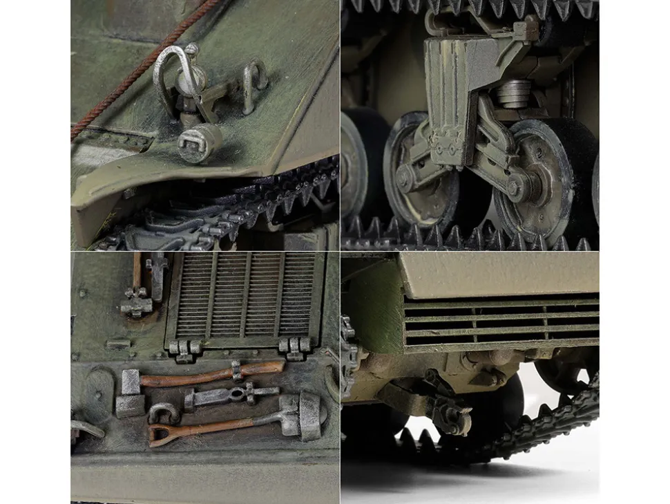 Sherman M4A3 75 Medium Tank U.S. Training vehicle C Company 10th Tank Battalion 5th Armored Division New York 1943 Engine Plus Series 1/32 Diecast Model Metal Proud MP-912131A