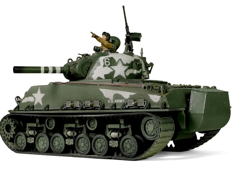 Sherman M4 (105) Howitzer Medium Tank "US Army, 711th Tank Battalion, Okinawa" (1945) "Engine Plus" Series 1/32 Diecast Model by Metal Proud - www.diecastmodelswholesale.com