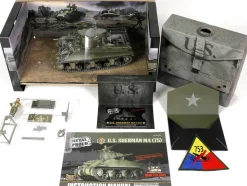 Sherman M4 75 Medium Tank U.S. 753th Tank Battalion Gustav Line Italy 1944 Engine Plus Series 1/32 Diecast Model Metal Proud MP-912101A