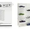 Showcase 12 Car Display Case Wall Mount White Back Panel Mijo Exclusives 1/64 Scale Models MJ08012WH