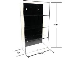 Showcase 4 Car Display Case Wall Mount with Black Back Panel Mijo Exclusives for 1/24 1/25 Scale Models MJ1019BK