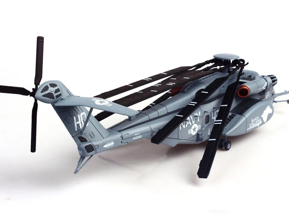 Sikorsky MH-53E Sea Dragon Helicopter "United States Navy, Black Stallions, Tail Number 42" Light Gray 1/72 Diecast Model by Panzerkampf