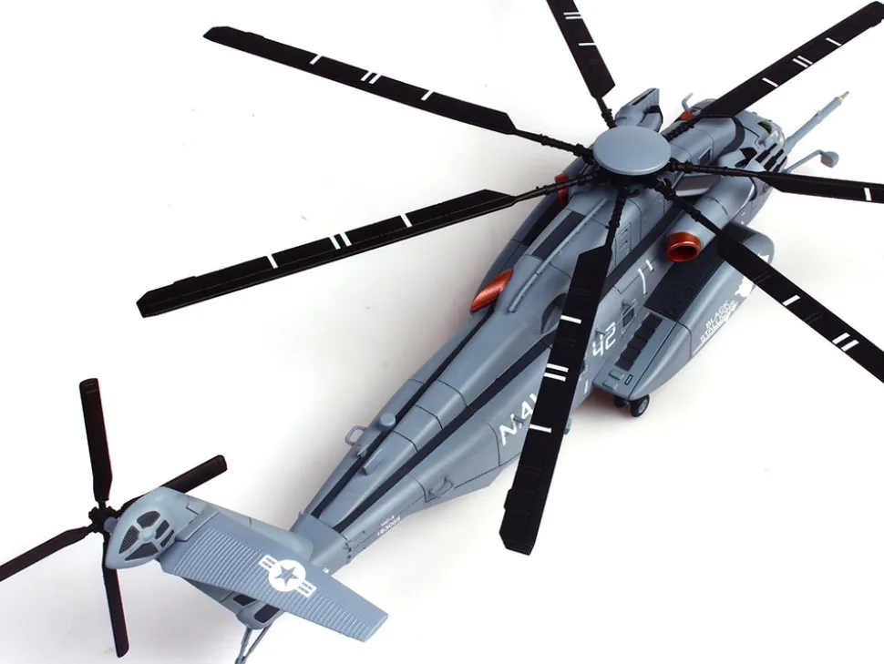 Sikorsky MH-53E Sea Dragon Helicopter "United States Navy, Black Stallions, Tail Number 42" Light Gray 1/72 Diecast Model by Panzerkampf
