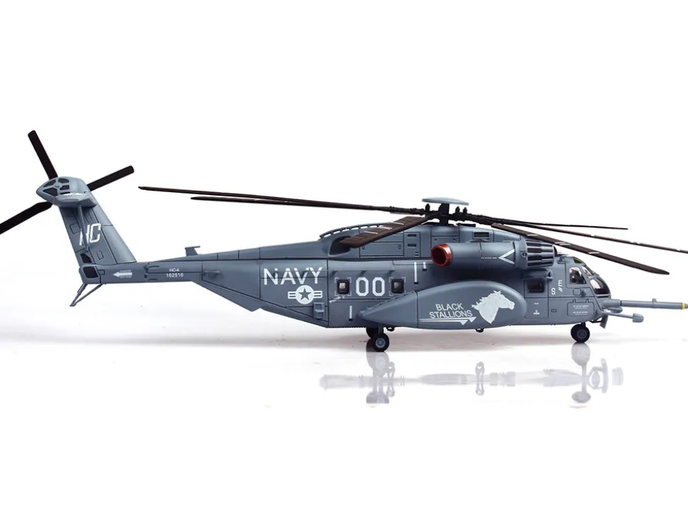 Sikorsky MH-53E Sea Dragon Helicopter "United States Navy, Black Stallions, Tail Number 00" Light Gray 1/72 Diecast Model by Panzerkampf