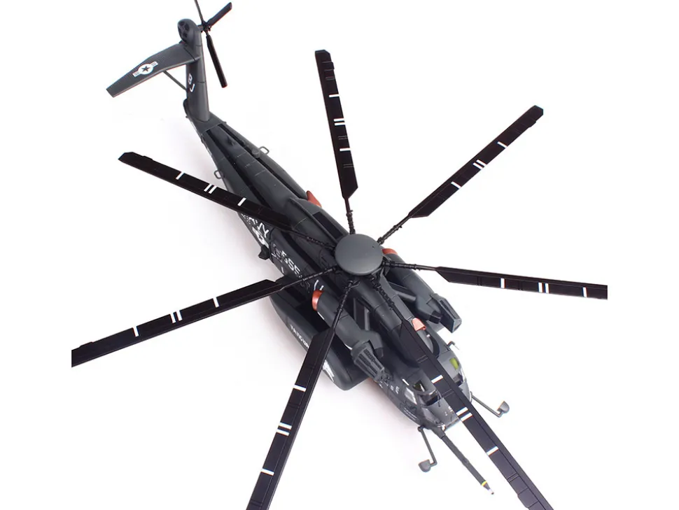 Sikorsky MH-53E Sea Dragon Helicopter "United States Navy, Vanguard, Tail Number 555" Dark Gray 1/72 Diecast Model by Panzerkampf