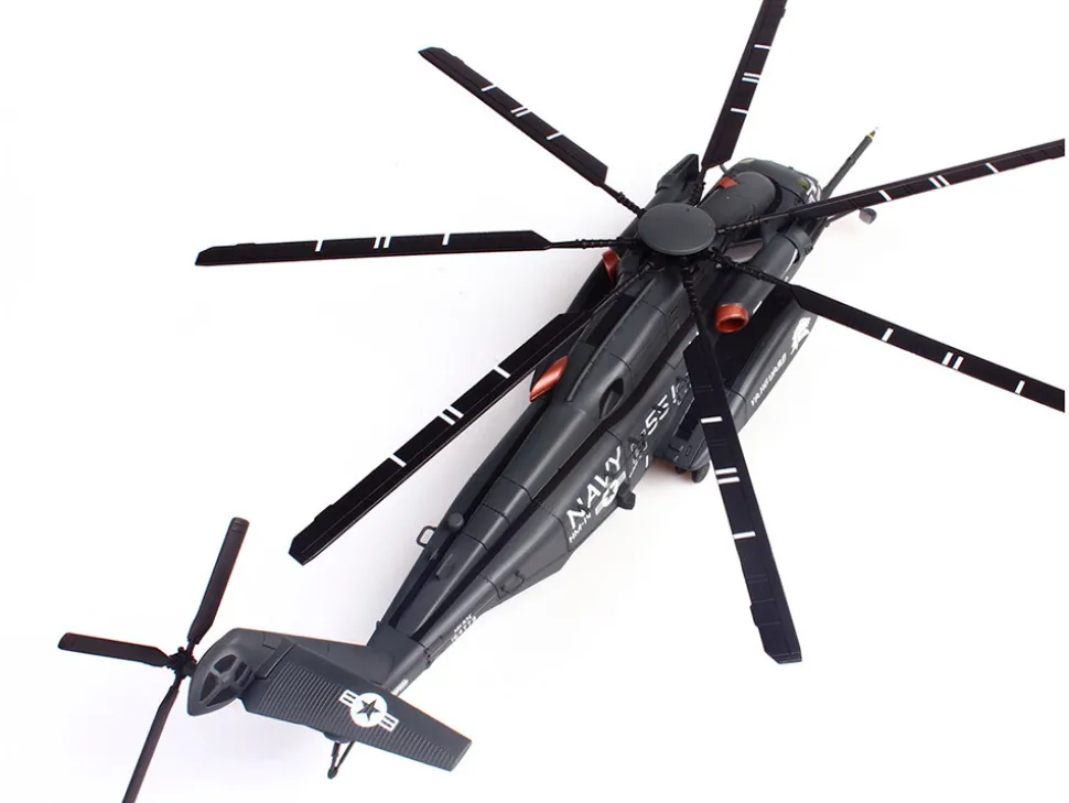 Sikorsky MH-53E Sea Dragon Helicopter "United States Navy, Vanguard, Tail Number 551" Dark Gray 1/72 Diecast Model by Panzerkampf