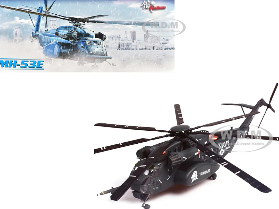 Sikorsky MH-53E Sea Dragon Helicopter "United States Navy, Vanguard, Tail Number 540" Dark Gray 1/72 Diecast Model by Panzerkampf