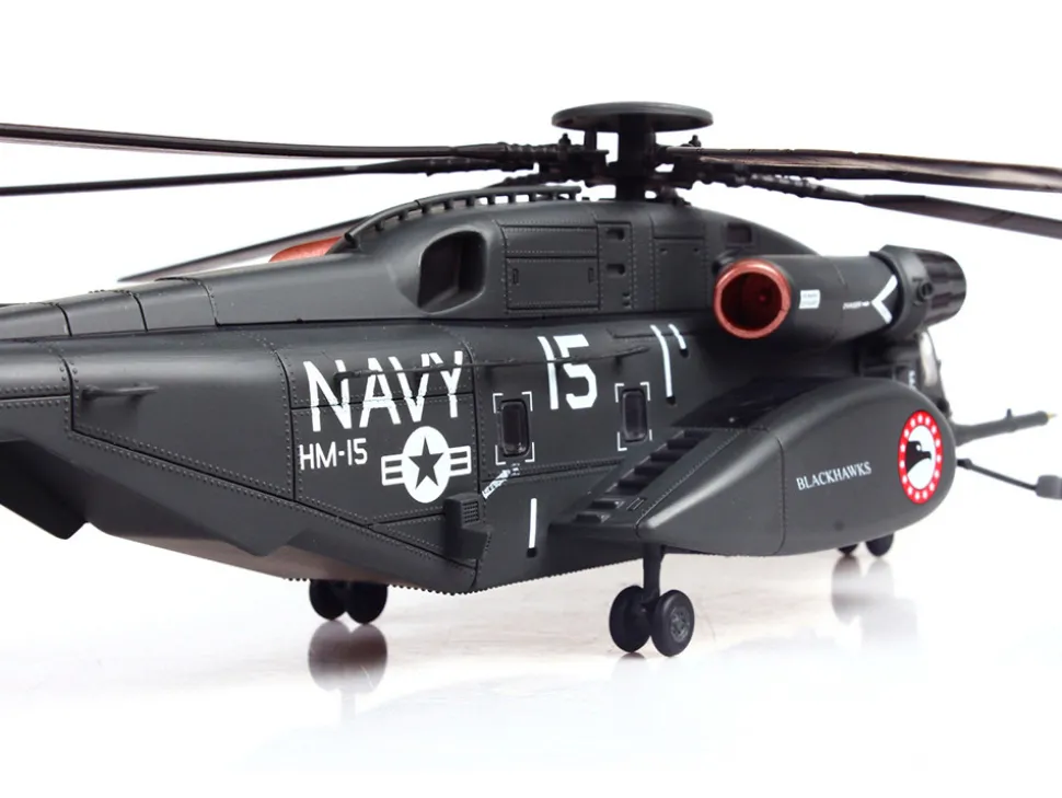 Sikorsky MH-53E Sea Dragon Helicopter "United States Navy, Blackhawks, Tail Number 15" Dark Gray 1/72 Diecast Model by Panzerkampf