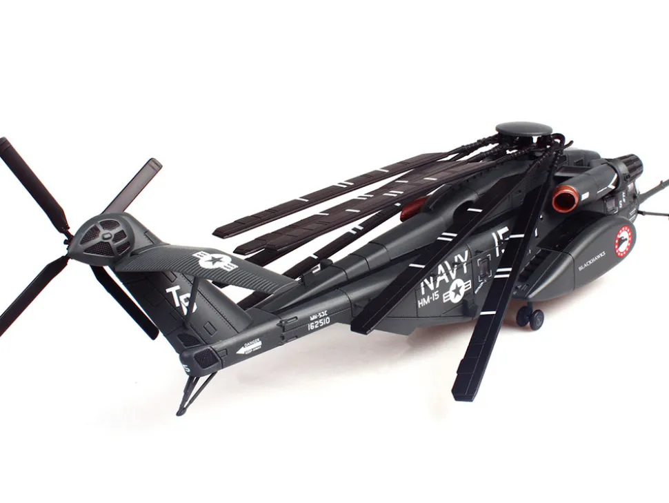 Sikorsky MH-53E Sea Dragon Helicopter "United States Navy, Blackhawks, Tail Number 15" Dark Gray 1/72 Diecast Model by Panzerkampf