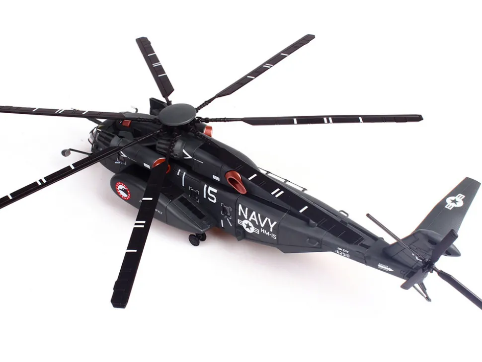 Sikorsky MH-53E Sea Dragon Helicopter "United States Navy, Blackhawks, Tail Number 15" Dark Gray 1/72 Diecast Model by Panzerkampf