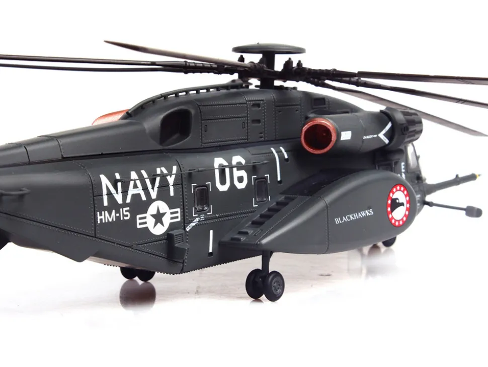 Sikorsky MH-53E Sea Dragon Helicopter "United States Navy, Blackhawks, Tail Number 06" Dark Gray 1/72 Diecast Model by Panzerkampf