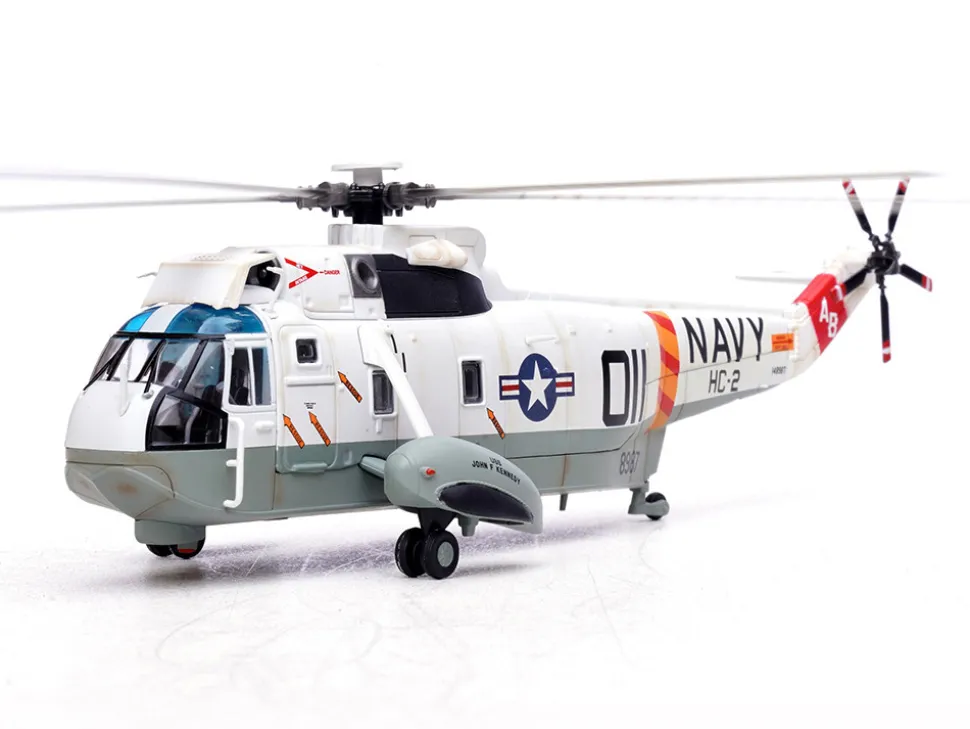 Sikorsky SH-3G Sea King Helicopter "148987/AB 011, Helicopter Combat Support Squadron 2, Fleet Angels, USS John F Kennedy (CVA-67)" (1970s) United States Navy 1/72 Diecast Model by Legion