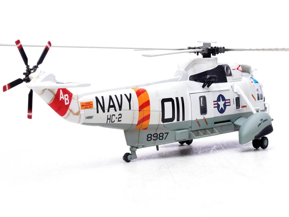 Sikorsky SH-3G Sea King Helicopter "148987/AB 011, Helicopter Combat Support Squadron 2, Fleet Angels, USS John F Kennedy (CVA-67)" (1970s) United States Navy 1/72 Diecast Model by Legion