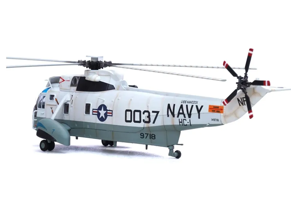 Sikorsky SH-3G Sea King Helicopter "149718-NF 0037, Helicopter Combat Support Squadron 1 (HC-1), Fleet Angels, USS Hancock (CVA-19)" (1970s) United States Navy 1/72 Diecast Model by Legion