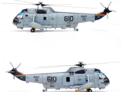Sikorsky SH-3H Sea King Helicopter "149713/NK 610, Helicopter Anti-Submarine Squadron 8, Eightballers, Carrier Air Wing 14, USS Independence (CV-62)" (1990s) United States Navy 1/72 Diecast Model by Legion