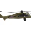 Sikorsky UH 60 Black Hawk Helicopter Olive Drab United States Army with Runway Section Diecast Model Runway24 RW060