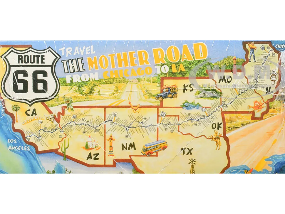 Skill 3 Model Kit 1955 Chevrolet Bel Air Hardtop "Route 66" 1/25 Scale Model by Atlantis