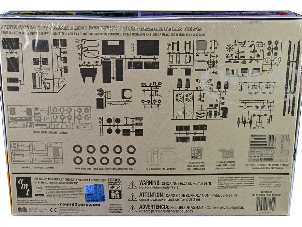 Skill 3 Model Kit Chevrolet Bison Truck Tractor 1/25 Scale Model AMT AMT1390