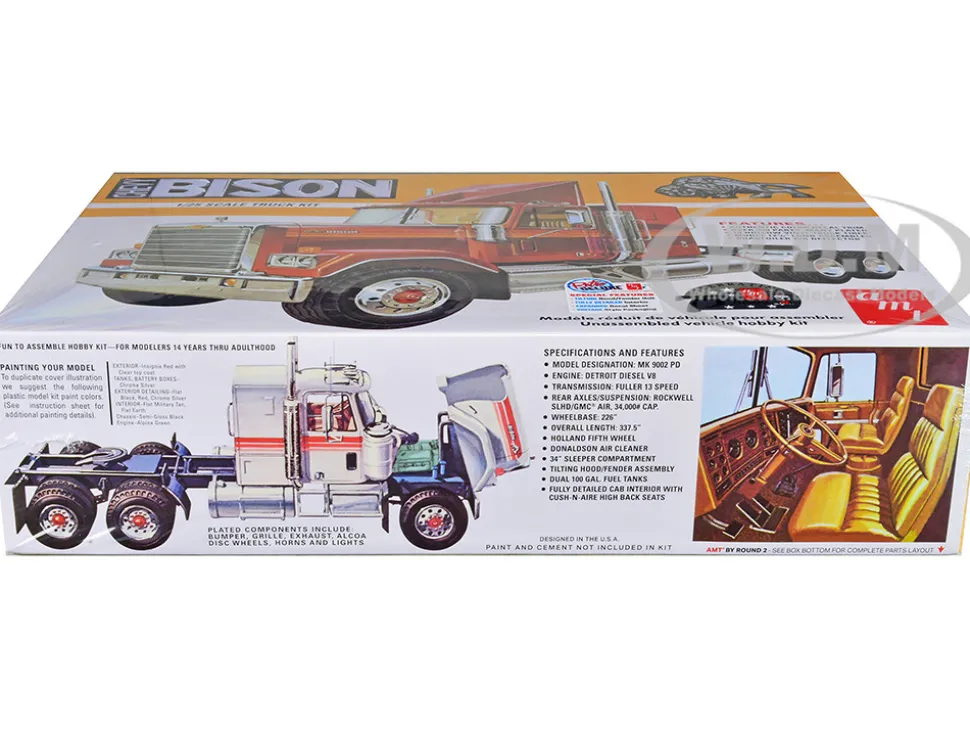 Skill 3 Model Kit Chevrolet Bison Truck Tractor 1/25 Scale Model AMT AMT1390