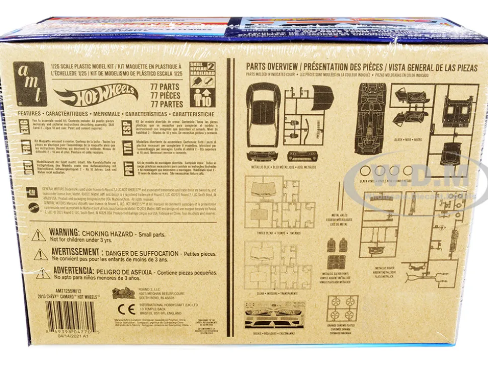 Skill 2 Model Kit 2010 Chevrolet Camaro SS/RS Coupe Hot Wheels 1/25 Scale Model AMT AMT1255 M