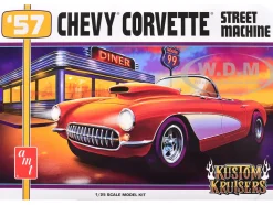 Skill 2 Model Kit 1957 Chevrolet Corvette Street Machine "Kustom Kruisers" Series 1/25 Scale Model by AMT