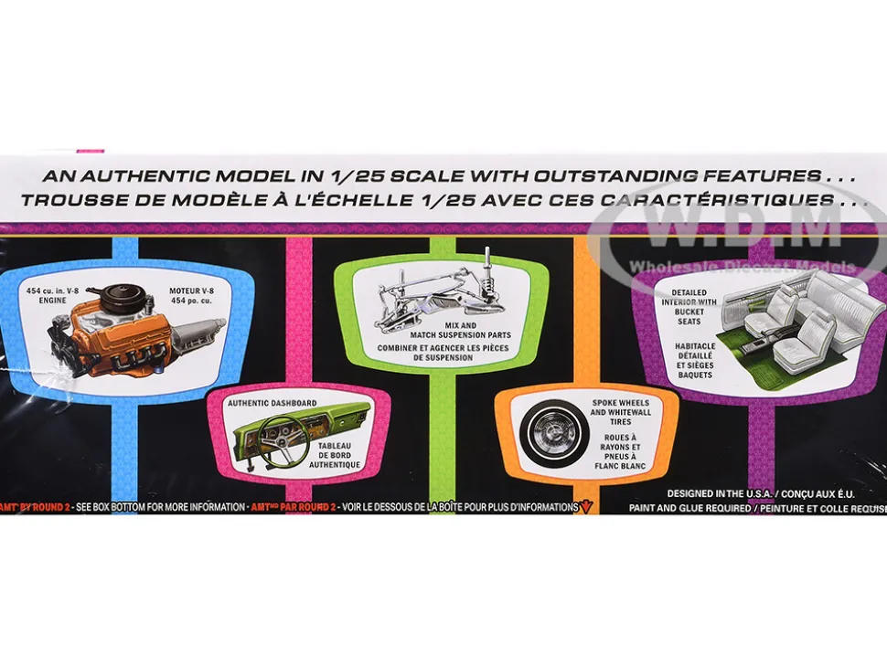 Skill 2 Model Kit 1970 Chevrolet Monte Carlo Lowrider "Kustom Kruisers" 1/25 Scale Model by AMT