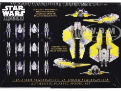Skill 2 Model Kit ETA 2 Jedi Starfighter VS. Droid Starfighters 4 Model Set