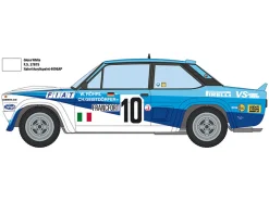 Skill 3 Model Kit Fiat 131 Abarth Rally #10 Winner Montecarlo Rally 1980 1/24 Scale Model Italeri 3662