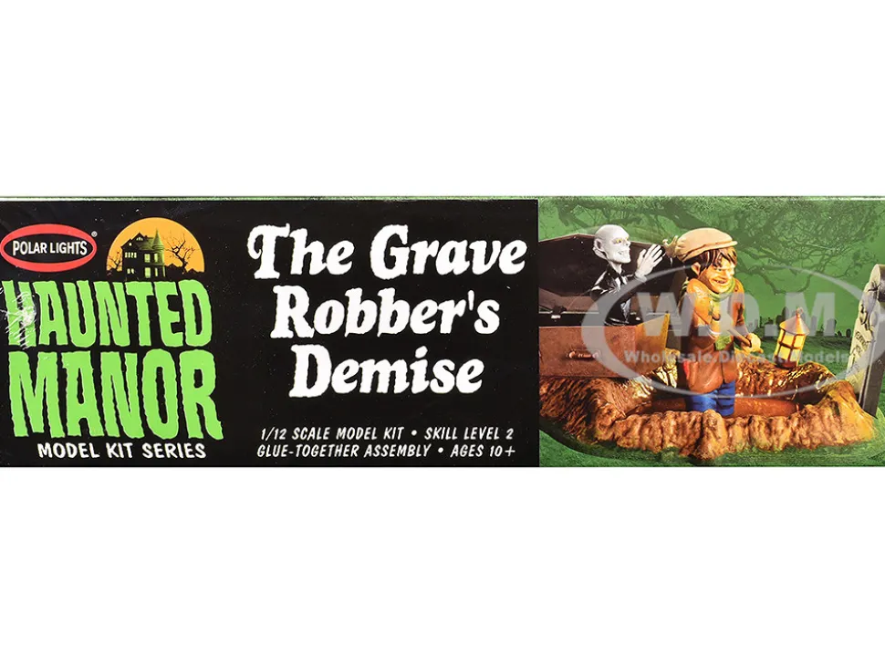 Skill 2 Model Kit Haunted Manor "The Grave Robber's Demise" Diorama Set 1/12 Scale Model by Polar Lights