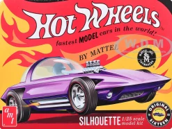Skill 2 Model Kit Hot Wheels Silhouette with Collector Tin 1/25 Scale Model by AMT