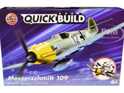 Skill 1 Model Kit Messerschmitt BF109 Snap Together Painted Plastic Model Airplane Kit Airfix Quickbuild J6001