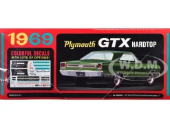 Skill 2 Model Kit 1969 Plymouth GTX Hardtop 1/25 Scale Model by AMT