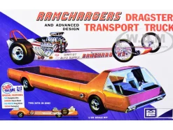 Skill 2 Model Kit Ramchargers Dragster Advanced Design Transport Truck 2 Kits in 1 1/25 Scale Models MPC MPC970