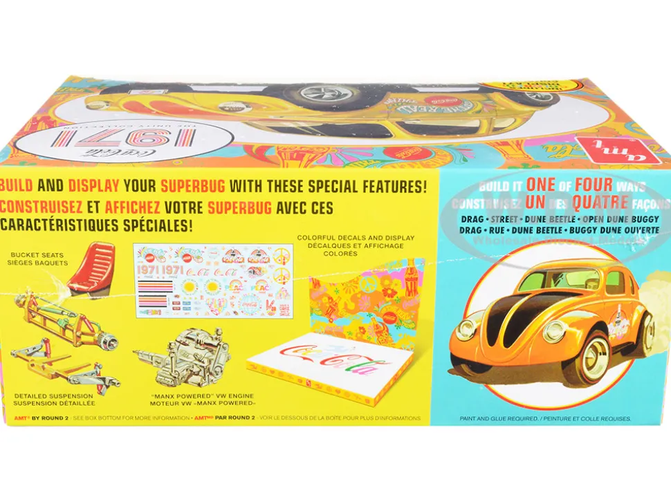 Skill 3 Model Kit Volkswagen Superbug Gasser Coca-Cola 1971 The Unity Collection 1/25 Scale Model AMT AMT1284 M