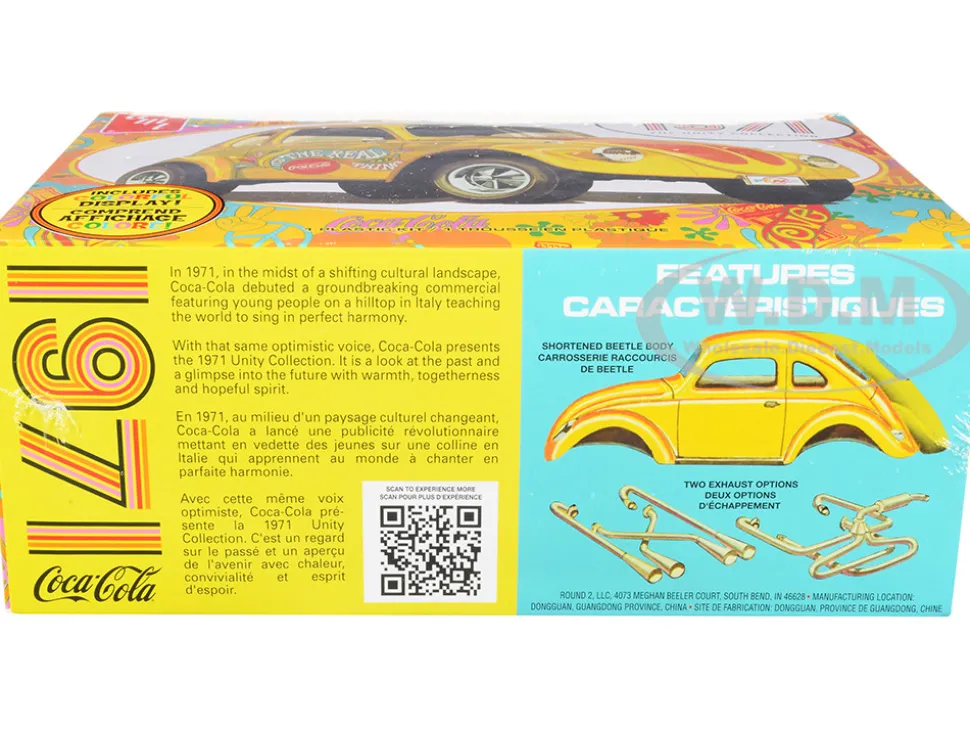 Skill 3 Model Kit Volkswagen Superbug Gasser Coca-Cola 1971 The Unity Collection 1/25 Scale Model AMT AMT1284 M